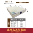 【ASSARI】金娜莫代爾乳膠強化側邊硬式獨立筒床墊(雙大6尺)