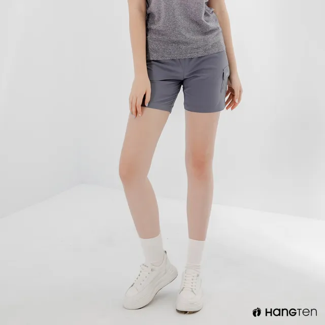 【Hang Ten】男女裝-吸濕快乾涼感抗菌抗曬運動短褲(多款選)