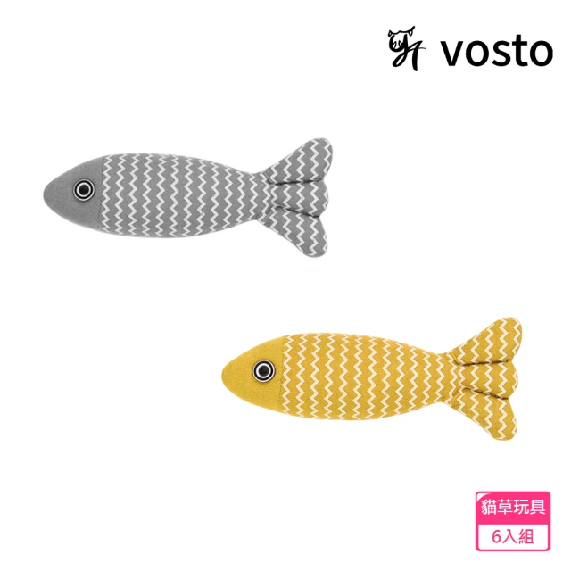 vosto 貓草魚玩具 6入裝(貓草玩具/貓玩具)