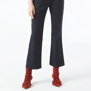 【MYVEGA 麥雪爾】高含棉挺版素面九分褲-藍