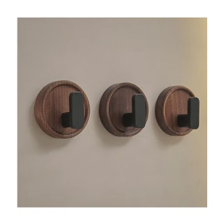 【zozo】買三送三 實木防掉掛勾(免打孔/附3M背貼/無痕掛勾/木頭掛勾/掛衣服)