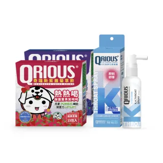 【QRIOUS 奇瑞斯】紫錐菊萃飲2盒 15包/盒＋kk刻舒口腔噴霧1罐 30ml/罐(兒童保健/益生菌/薑黃/維他命Ｃ)