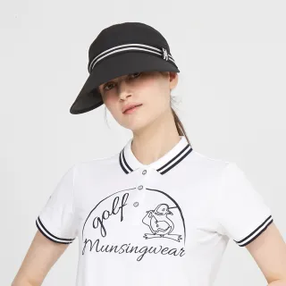 【Munsingwear】企鵝牌 女款黑色淑女風抗UV可拆卸2WAY遮陽帽 MLTJ0C00