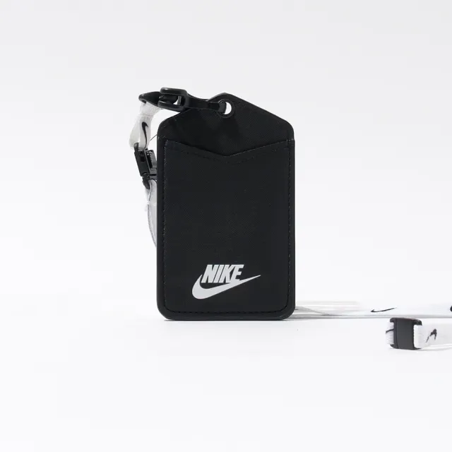 【NIKE 耐吉】ID 白黑色 頸掛 證件夾 名牌帶 掛繩 卡夾 識別證吊帶 N100232217-6NS
