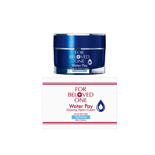 【For Beloved One 寵愛之名】Water Pay 水能亮保濕活膚霜 30ml(清爽不黏膩/高效鎖水/水亮柔嫩)