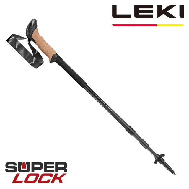 【LEKI】BLACK SERIES SLS XTG 軟木握把碳纖維無避震旋轉登山杖(Leki-65321291)