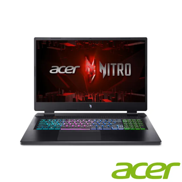 【Acer 宏碁】全新拆封品★17.3吋i7 RTX電競筆電(Nitro 17/AN17-51-740P/i7-13700H/16G/512G/RTX4060/W11)