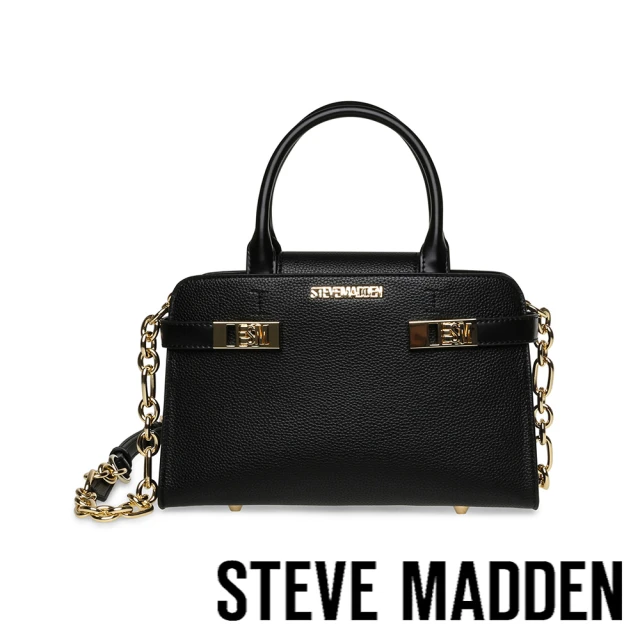 STEVE MADDEN BLINDEN 金扣隔層手提斜背包(黑色)