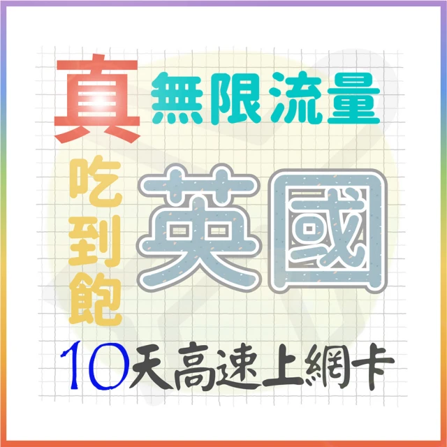 AOTEX 奧特克斯 10天英國上網卡真無限高速流量吃到飽(