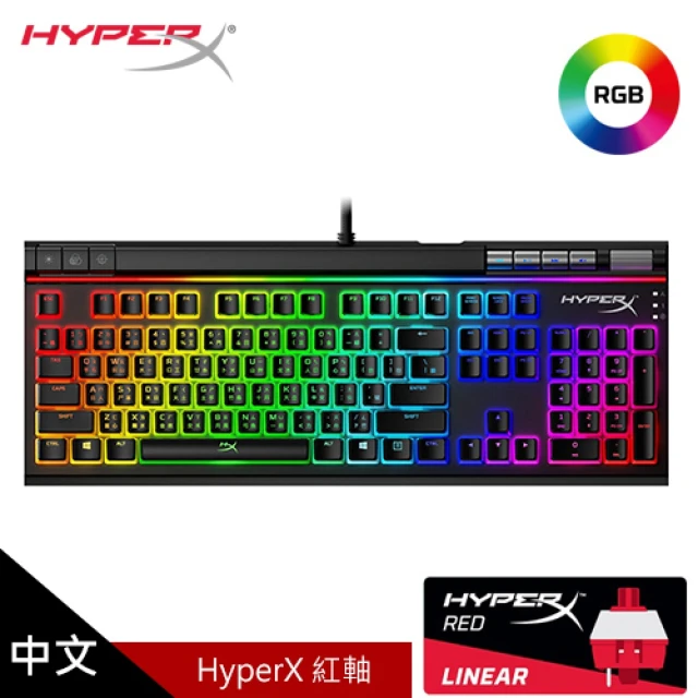 HyperXHyperX Alloy Elite 2 RGB 機械式電競鍵盤 【紅軸∕中文】