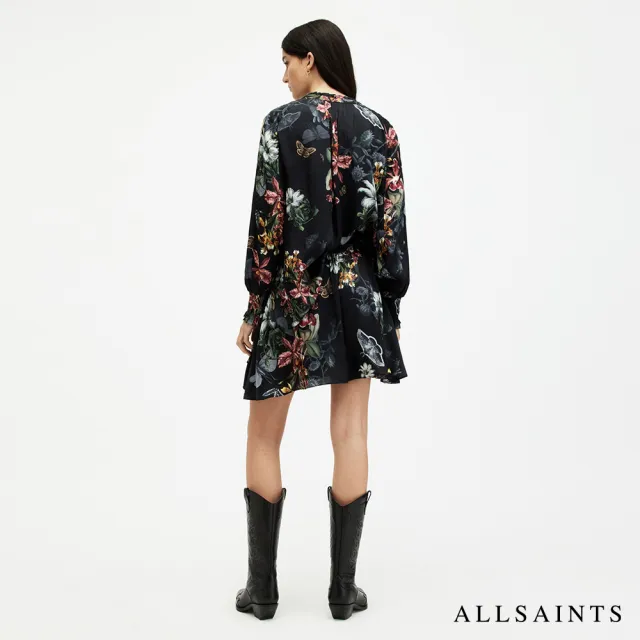 【ALLSAINTS】SANIBEL 人造絲仙人掌花卉印花短裙 WS512Z(舒適版型)