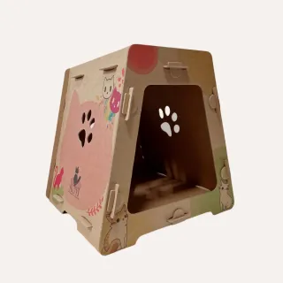 【AOYI奧藝】台灣製造奧喵無窮-寵物屋(附頂部可替換貓抓板2入 貓窩 貓抓板 承重50KG)