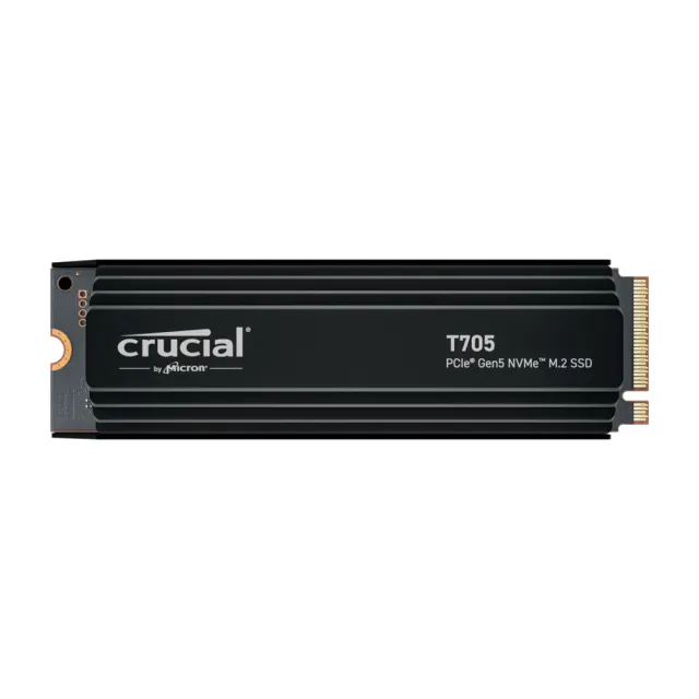 【Crucial 美光】T705 1TB Gen5 SSD固態硬碟(含散熱器)