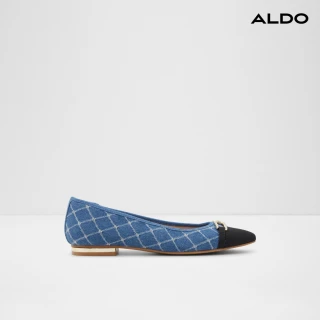 【ALDO】PRERI-時尚小香風金飾平底鞋-女鞋(藍色)