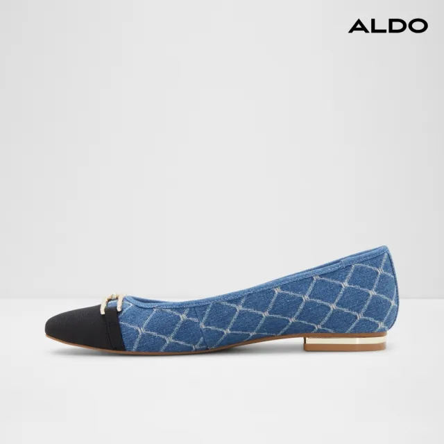 【ALDO】PRERI-時尚小香風金飾平底鞋-女鞋(藍色)