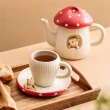 【JEN】紅蘑菇松鼠咖啡杯碟組