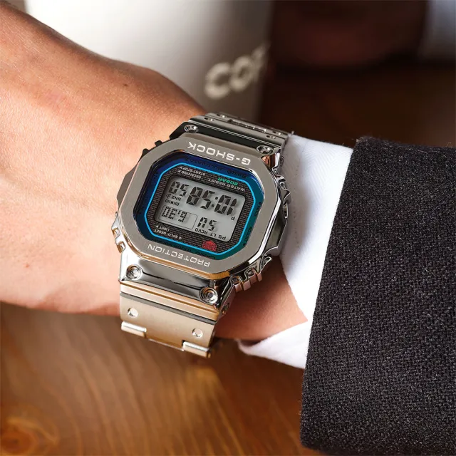 【CASIO 卡西歐】G-SHOCK 太陽能藍牙電波錶 禮物 開學(GMW-B5000PC-1)