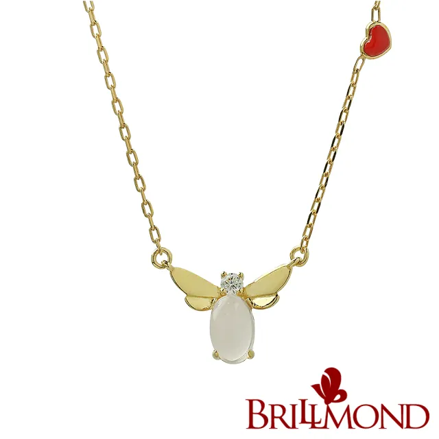 【BRILLMOND JEWELRY】1克拉天然粉紅水晶甜蜜套鍊(42-45公分長)