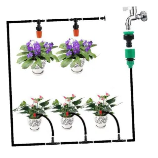 【戶外智能】可調節霧化自動澆花器-10m10噴頭套裝(霧化器 養殖 降溫 灑水器 夏天 花園 噴灑器 灌溉 消毒)