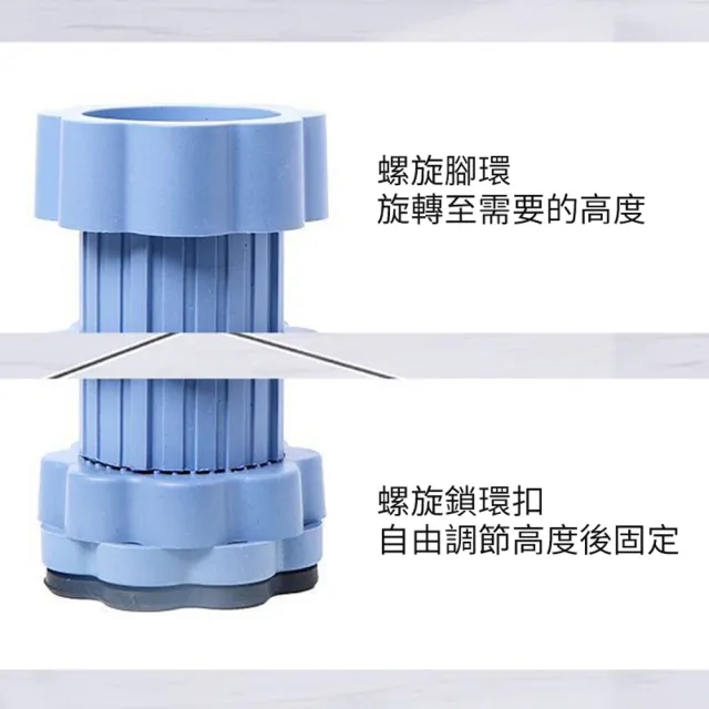 【德利生活】可調節洗衣機增高墊4入(洗衣機架 洗衣機底座 洗衣機防震墊 洗衣機防滑墊 洗衣機腳墊)