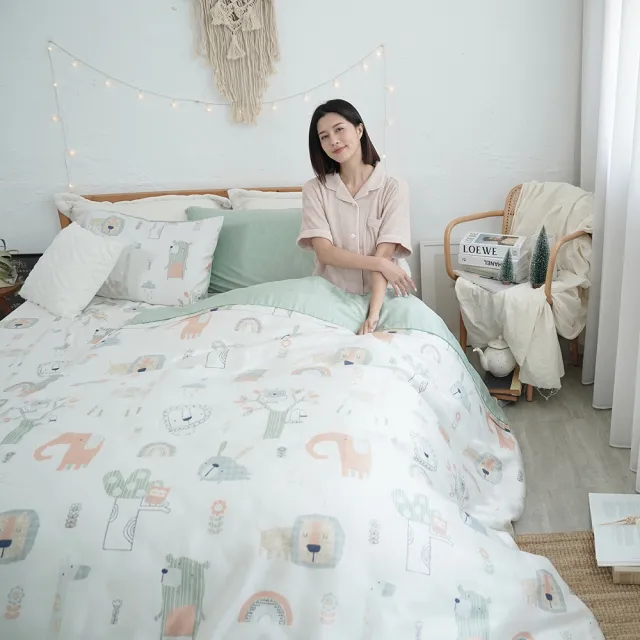 【BUHO 布歐】台灣製100%TENCEL天絲™舖棉兩用被床包組-雙人特大(多款任選)