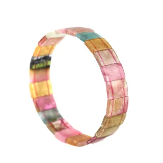 【開運方程式】碧璽手排PC81馬卡龍色系14mm(一物一拍l水晶l寶石l手珠)