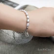 【大東山樑御珊瑚】天然珍珠鋼質手鍊(涼灰白4.5~5mm)