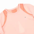 【YUANDONGLI 元動力】MIT拼接網紗運動短袖上衣(淺桔色；S-L；4242231602)