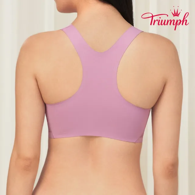 【Triumph 黛安芬】環保親膚材質 智能超彈系列無鋼圈背心 S-EL罩杯內衣(嫩紫)