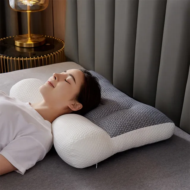 【Qiaoyou 巧優生活】反牽引頸椎枕(日本護頸枕頭 頸椎枕 纖維記憶枕 助眠枕)