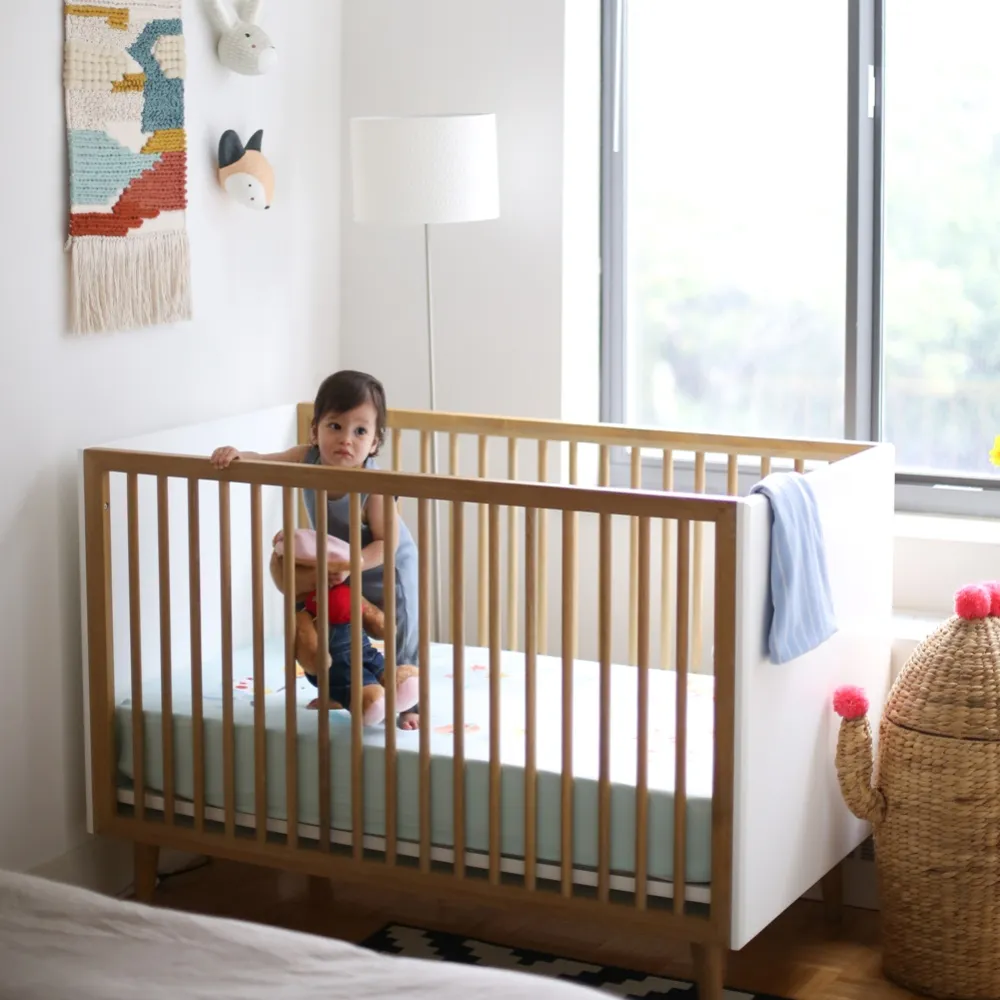 【LEVANA】AVO四合一嬰兒床+護脊雙面床墊+大象寢具五件組＋保潔床包(兒童床/成長床/多功能床)