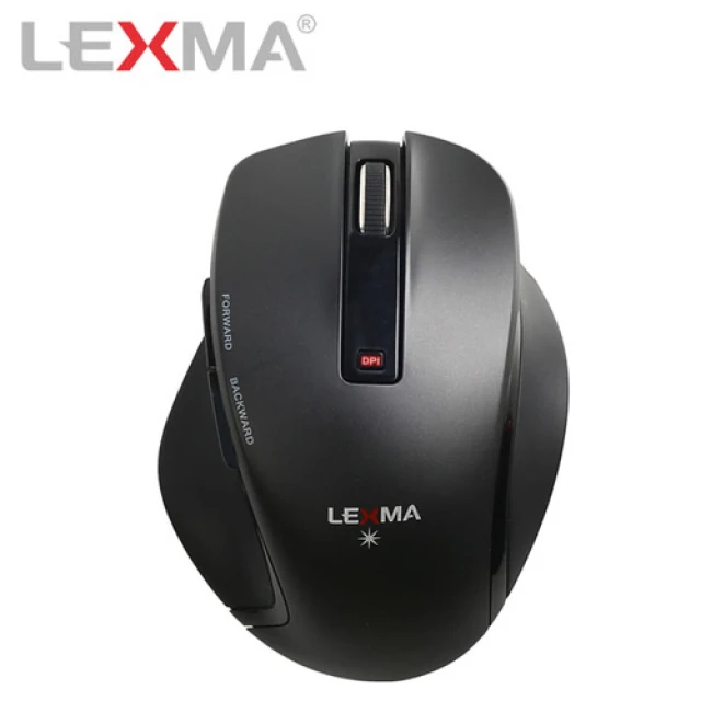 LEXMA 2.4GHZ 無線藍光滑鼠 M830R 黑色