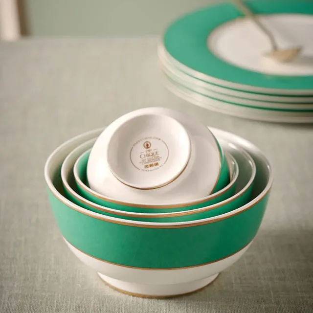 【PIP STUDIO】Chique Gold 碗18cm-綠