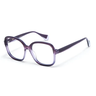 【GIGI Studios】新潮風格方框光學眼鏡(紫 - MIRELLE-6865/6)