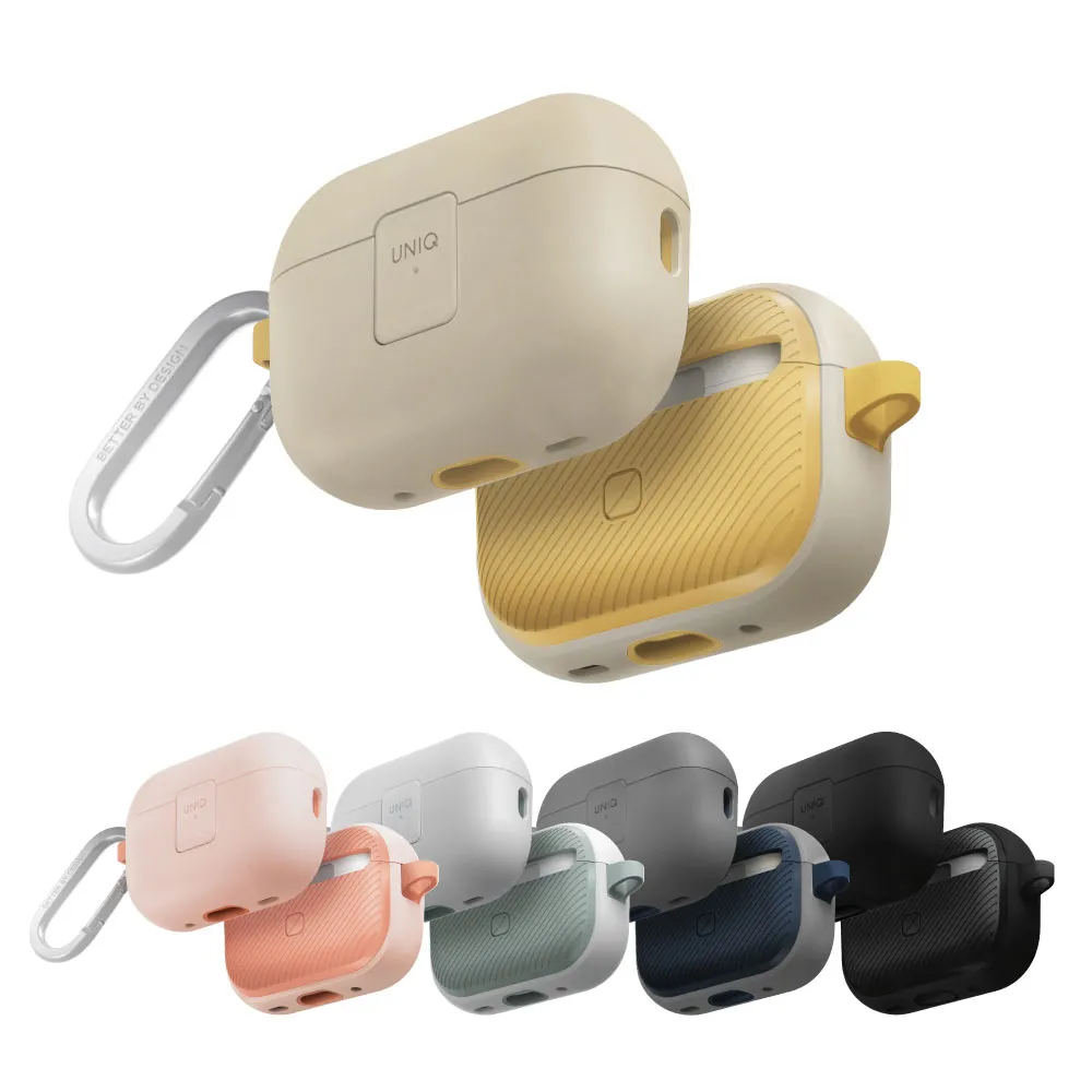 【UNIQ】AirPods Pro 2代 2022 Clyde 卡扣式雙料保護套 附登山扣