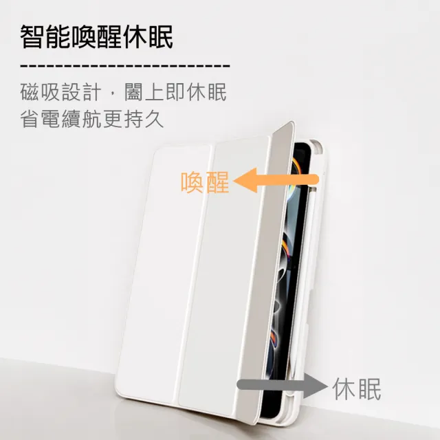 【tFriend】For 2024 iPad Air 11吋 三摺平板保護殼/筆槽保護套(通用10.9吋Air5/Air4)