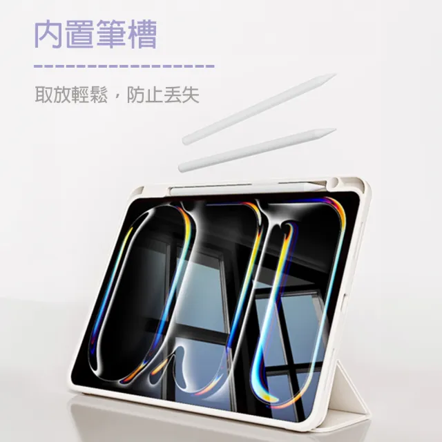 【tFriend】For 2024 iPad Air 11吋 三摺平板保護殼/筆槽保護套(通用10.9吋Air5/Air4)