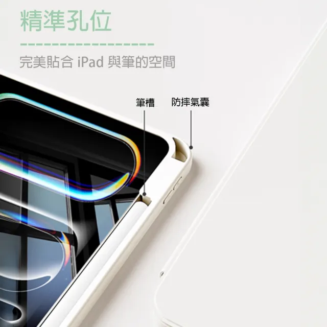 【tFriend】For 2024 iPad Air 11吋 三摺平板保護殼/筆槽保護套(通用10.9吋Air5/Air4)