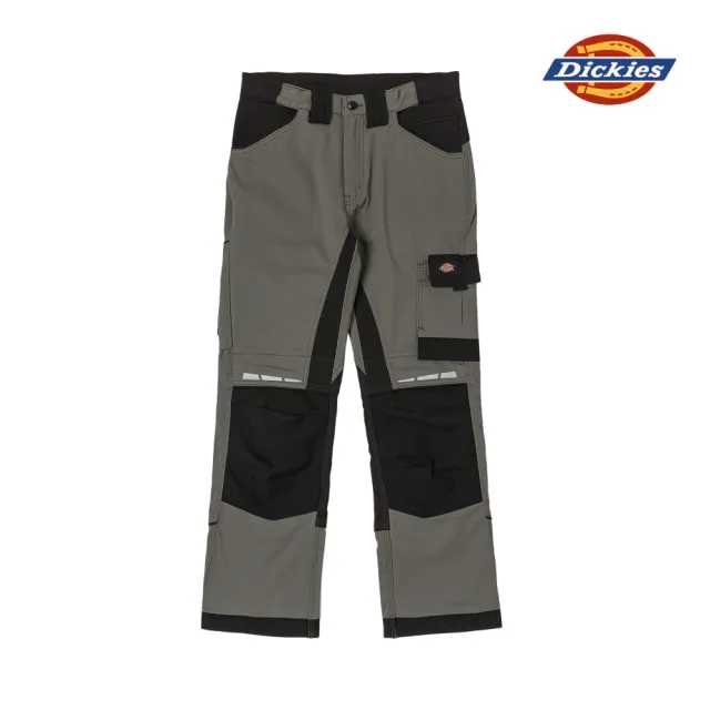 【Dickies】男款灰色拼接雙膝設計多口袋工裝長褲｜DK011791CL1