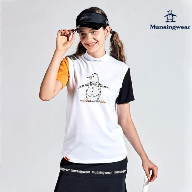 MunsingwearMunsingwear 企鵝牌 女款白色字母拼接企鵝高機能防曬短袖衫 MLTE2A04