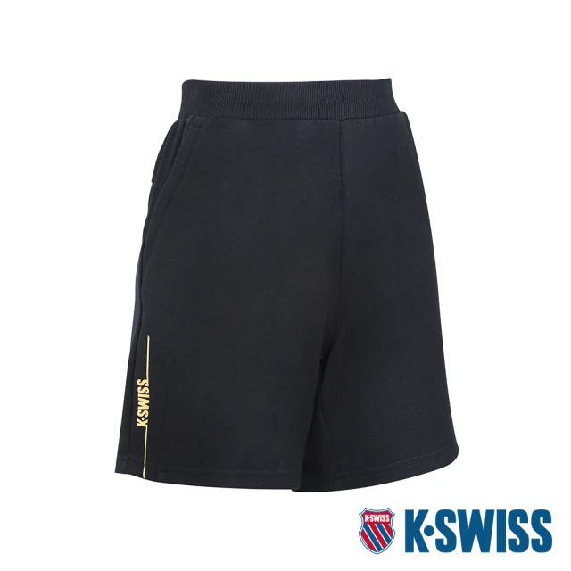 【K-SWISS】運動休閒短褲 Sweat Shorts-女-黑(1910251-008)