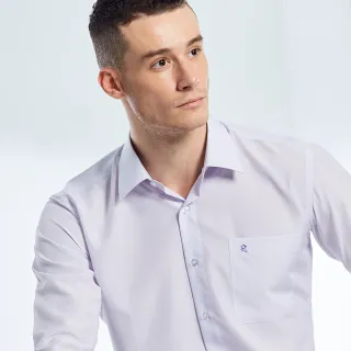 【MONTAGUT 夢特嬌】冬日優惠 吸濕排汗 涼爽快乾免燙 紫底紫條 839511-02(長袖襯衫)