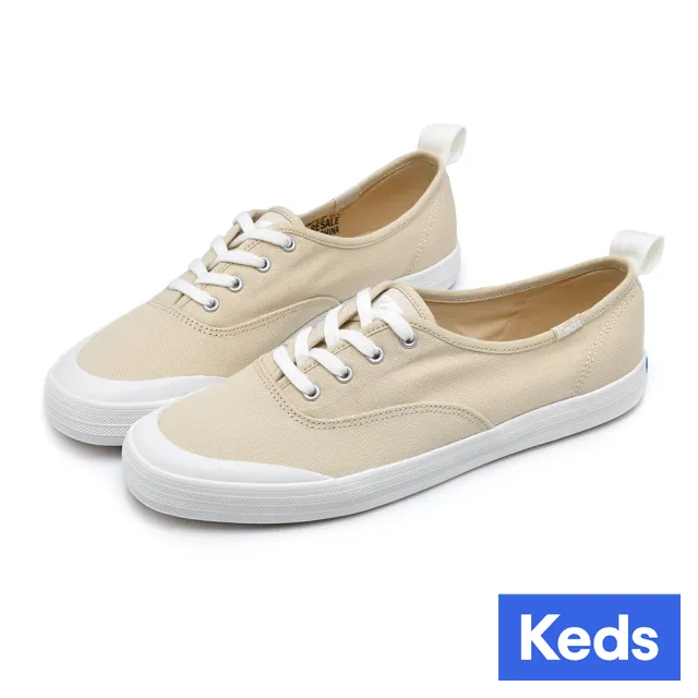 【Keds】Champion Toe Cap復古率性帆布綁帶休閒鞋-多款選(MOMO特談價)