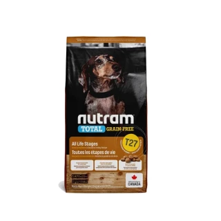 即期品【Nutram 紐頓】T27無穀全能系列-火雞+雞肉挑嘴犬小顆粒 2kg/4.4lb