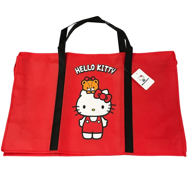 SANRIO 三麗鷗SANRIO 三麗鷗 Hello Kitty午安被收納袋超值2件組(台灣正版授權)