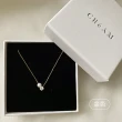 【CReAM】Karen鍍18K金施華洛世奇swarovski水晶鋯石 淡水珍珠項鍊(生日 禮物 送禮 禮盒)