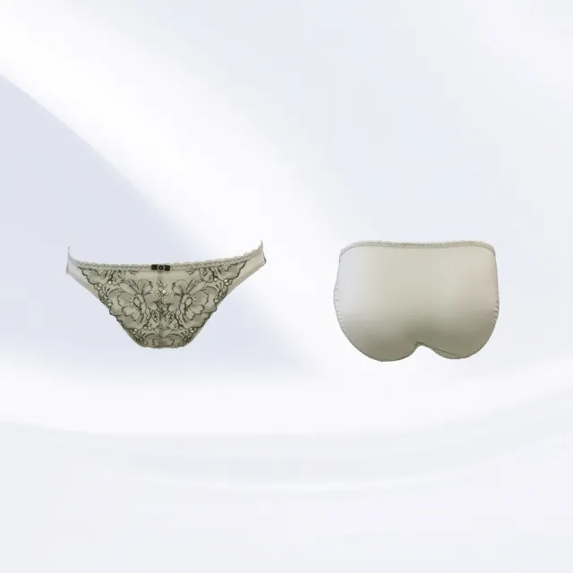 【Swear 思薇爾】仲夏玫瑰系列M-XL蕾絲刺繡低腰三角女內褲(流沙綠)