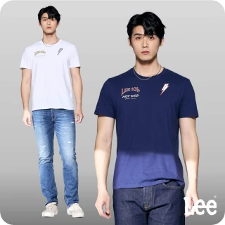 【Lee】男裝 短袖T恤 / 賽車風格印花 共2色 標準版型 / 101+系列(LB402025179 / LB402025K14)