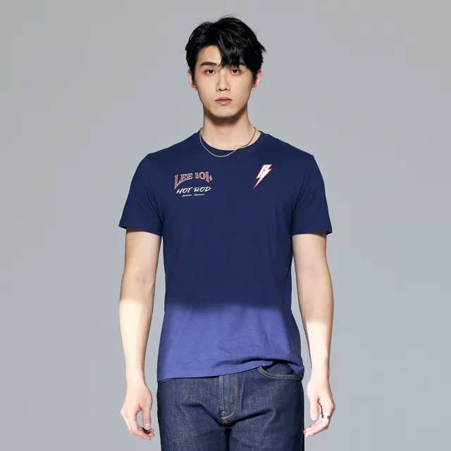 【Lee】男裝 短袖T恤 / 賽車風格印花 共2色 標準版型 / 101+系列(LB402025179 / LB402025K14)