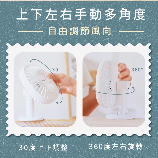 【KINYO】360度旋轉USB充電式可夾式小風扇/USB風扇/立扇/夾扇(嬰兒車/車用/辦公室必備UF-2544)